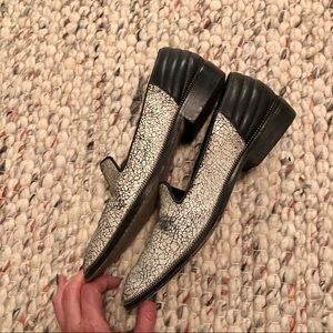 KOOPLES cracked leather loafers size 9